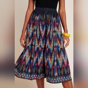 🎀NWT Anthropologie TANVI KEDIA Iris Tiered Midi Skirt, Size S